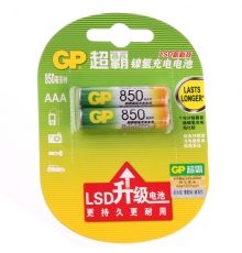 超霸鎳氫充電電池（7號，850毫安/節(jié)，2節(jié)/卡）按卡售