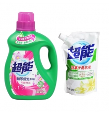 超能抗靜電洗衣液 套裝（1.5kg/瓶+500g/袋，6套/箱）