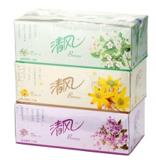清風(fēng)盒裝抽紙無香型 B333B（130抽，3盒/提，48盒/箱）按提售