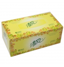 清風(fēng)盒裝清香型抽紙 B338S（200抽，3盒/提，36盒/箱）按提售
